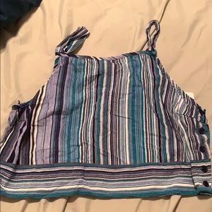 Crop top tank top various shades of blue size L